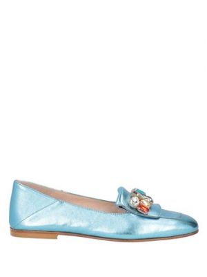 Loafers di pelle Ballerina blu