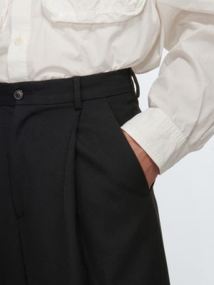 Pantalones de lana Dries Van Noten negro