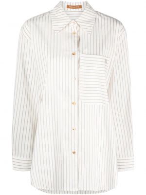 Dryžuota marškiniai Rejina Pyo balta