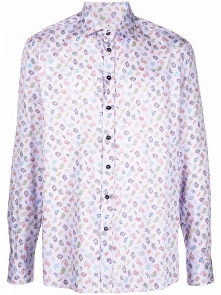 Camisa de cachemir con estampado con estampado de cachemira Etro violeta