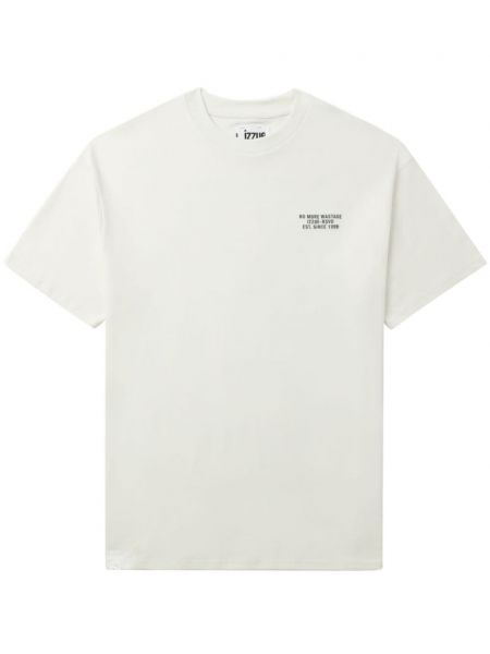 Bombažna majica s potiskom Izzue bela
