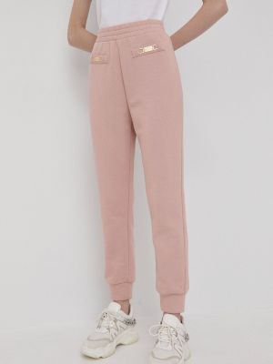 Elisabetta Franchi pantaloni femei, culoarea roz, neted