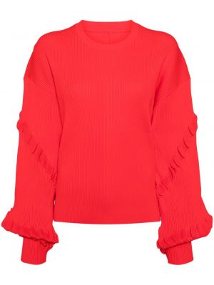 Oversize пуловер Jnby червено