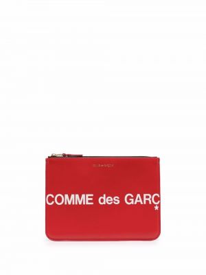 Bolso clutch con estampado Comme Des Garçons rojo