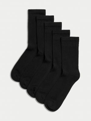 Хлопковые носки Marks & Spencer черные