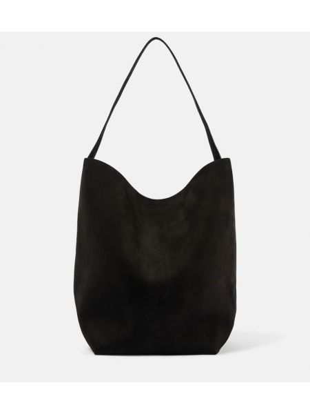 Shopper torbica od brušene kože The Row crna