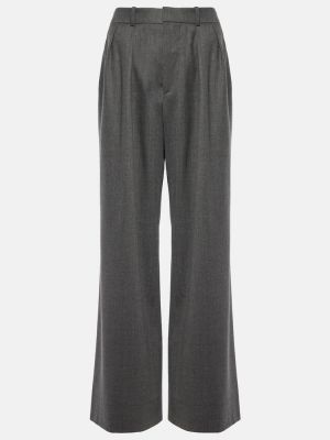Pantaloni a vita bassa di lana baggy Wardrobe.nyc grigio