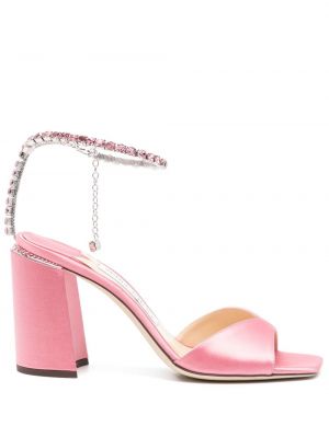 Sandale mit kristallen Jimmy Choo pink
