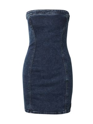 Дънкова рокля slim Calvin Klein Jeans синьо