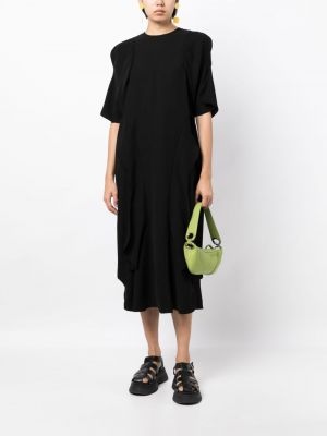 Midi šaty s volány Enföld černé