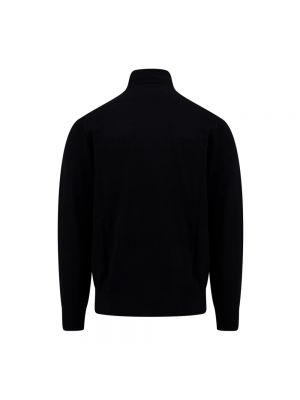 Jersey cuello alto de lana con cuello alto de tela jersey Ralph Lauren negro