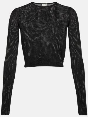 Prozirni džemper Saint Laurent crna