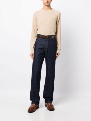 Sametové bavlněné skinny džíny s výšivkou Polo Ralph Lauren