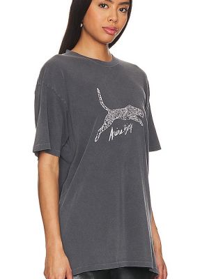 Camiseta con lunares leopardo Anine Bing negro