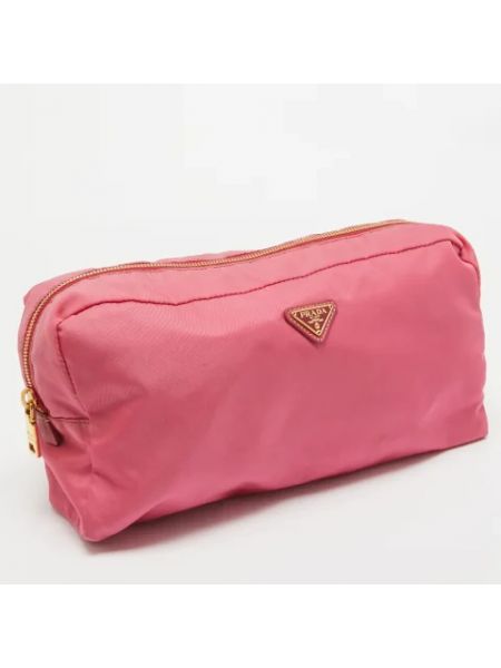 Bolsa de viaje de cuero Prada Vintage rosa