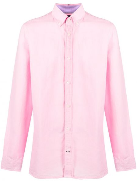 Camisa con bordado Tommy Hilfiger rosa