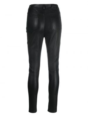 Spodnie skórzane skinny fit Desa 1972 czarne