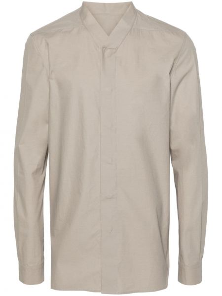 Hemd aus baumwoll mit v-ausschnitt Rick Owens grau