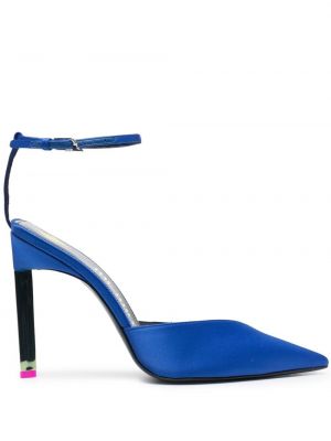 Полуотворени обувки с ток The Attico синьо