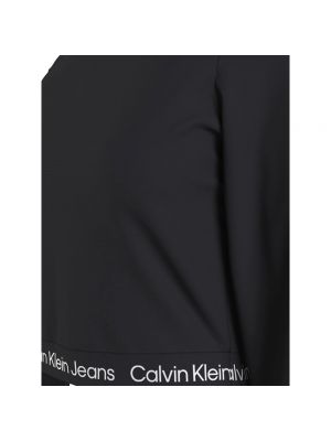 Sudadera con capucha con estampado Calvin Klein negro