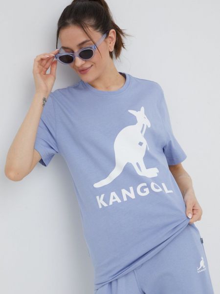 Памучна тениска Kangol синьо