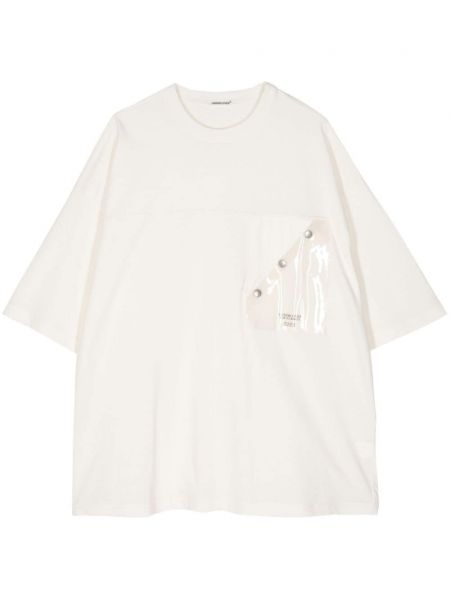 Bavlnené tričko s vreckami Undercover biela