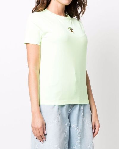 Haftowana koszulka Stella Mccartney zielona