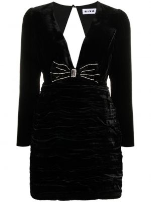 Aksamitna sukienka koktajlowa Rixo czarna