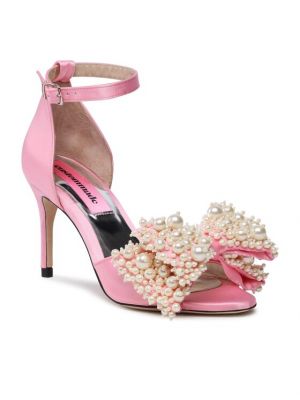 Sandales avec perles avec perles Custommade rose