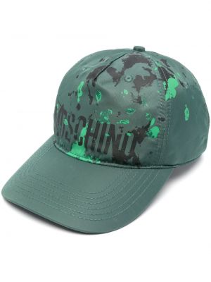 Raštuotas kepurė su snapeliu Moschino žalia