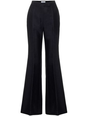 Μάλλινο παντελόνι με ψηλή μέση Gabriela Hearst μαύρο