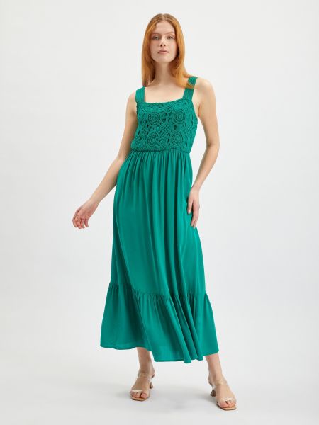 Zelené dlouhé šaty Orsay