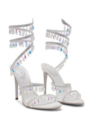 Sandały z kryształkami Renè Caovilla białe