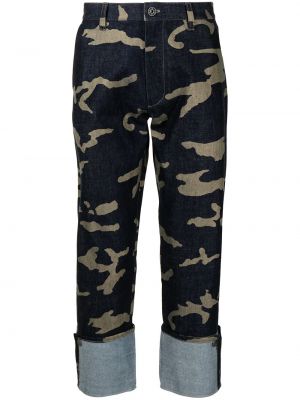 Straight leg jeans con stampa camouflage Ports V blu