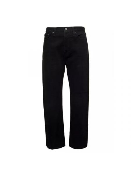 Черные хлопковые прямые джинсы TotÊme