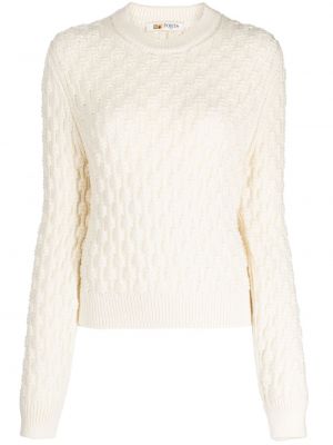 Пуловер с кръгло деколте Ports 1961 бяло