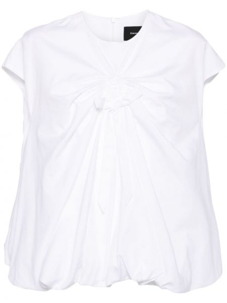 Bavlněná kšiltovka Simone Rocha bílá