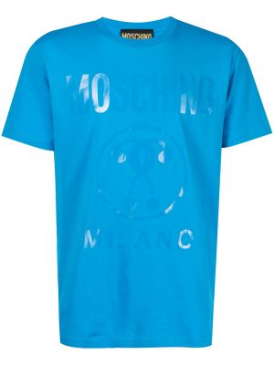 Póló nyomtatás Moschino kék
