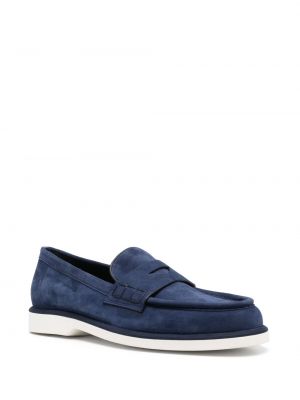 Nahast loafer-kingad Santoni sinine