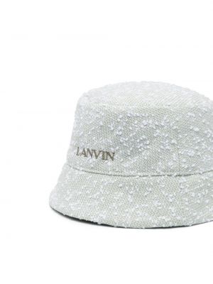 Siuvinėtas kepurė tvido Lanvin žalia