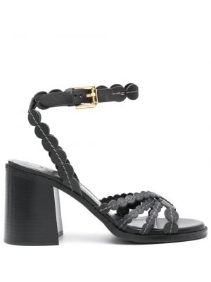 Leder sandale See By Chloé schwarz