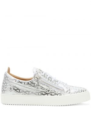 Trykt sneakers Giuseppe Zanotti sølv