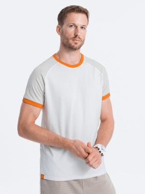 Βαμβακερή μπλούζα Ombre λευκό