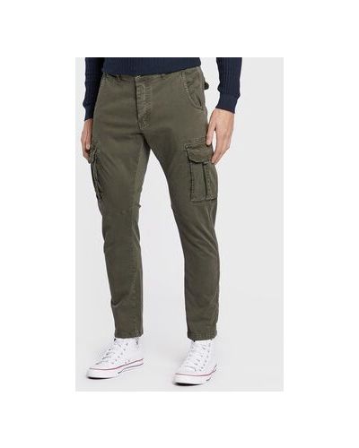 Pantaloni slim fit din bumbac Bomboogie - verde