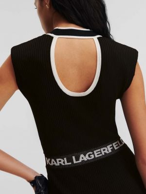 Uska midi haljina Karl Lagerfeld crna