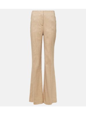 Pantalones de lino Veronica Beard beige