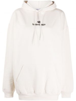 Bluza z kapturem bawełniana z nadrukiem Balenciaga