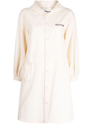Bavlněné šaty s kapucí :chocoolate bílé