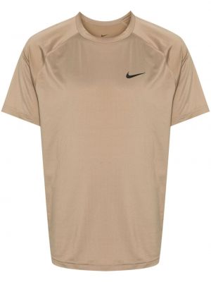 Džerzej priliehavé tričko Nike béžová