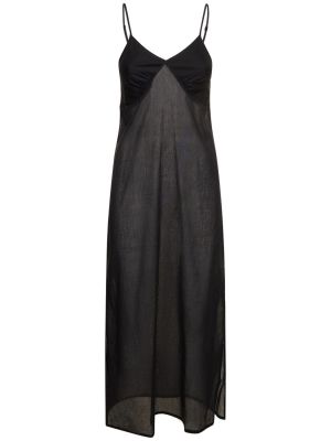 Bavlnené dlouhé šaty Gimaguas čierna